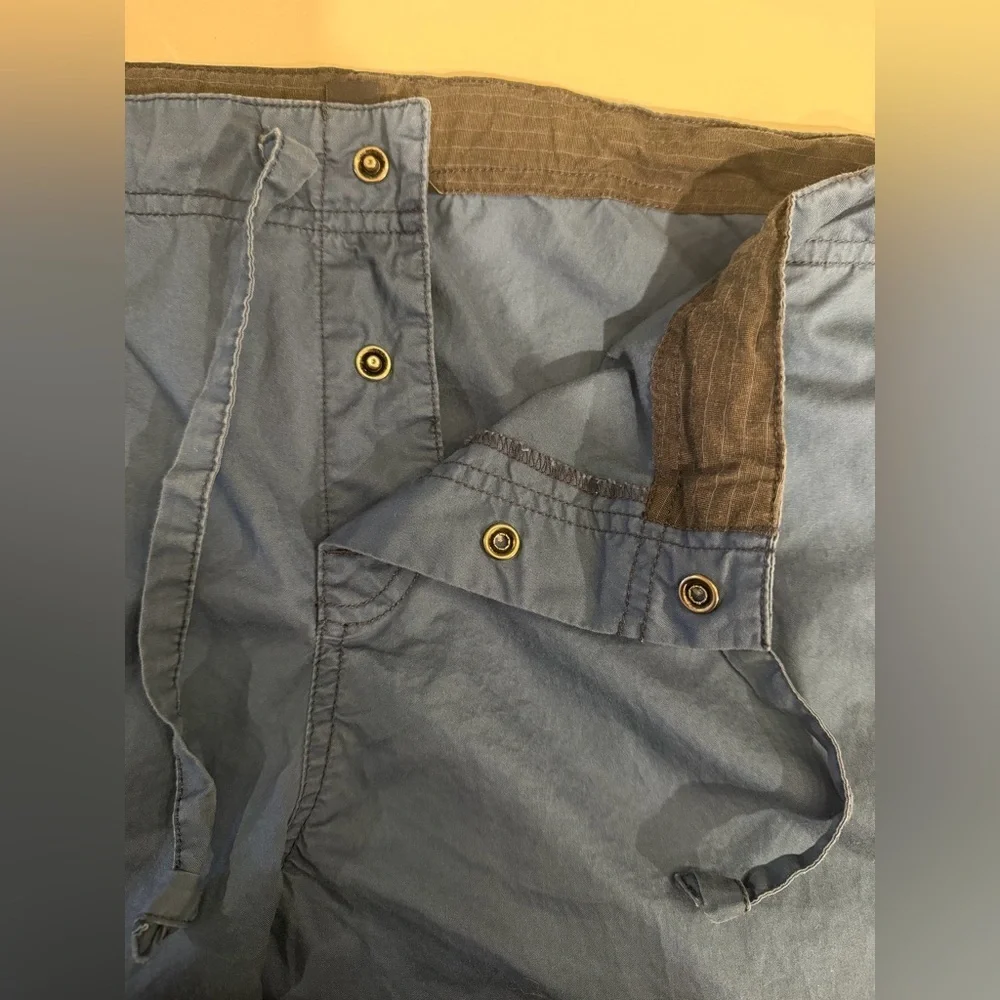 Banana Republic Men's Casual Wide Leg Snap Blue Pants size Small